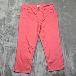 Curve Appeal Capri Pants Cropped Pink Casual‎ Everyday Comfort Sz 8/29 Fits 30"